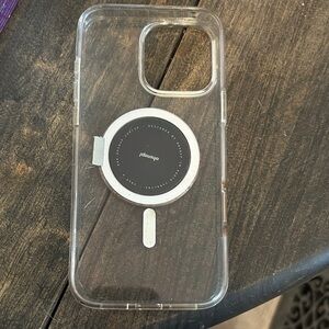 Clear Phone Case with Black Ring by